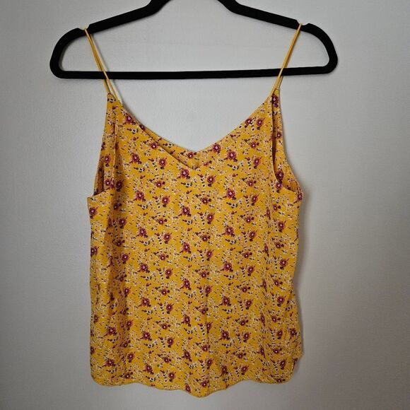 Forever 21 Tank Top Floral Print Casual Trendy Summer Yellow Vacation - Picture 4 of 7